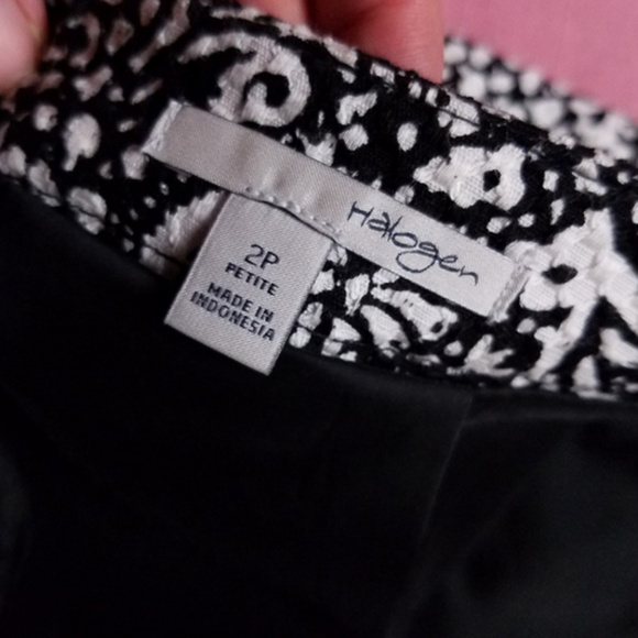 Halogen Black and white paisley print skirt size 2 - Picture 4 of 7